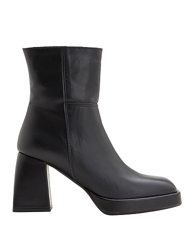 8 by YOOX Ankle boot LEATHER PLATFORM ANKLE BOOTS Black 100% Ovine leather