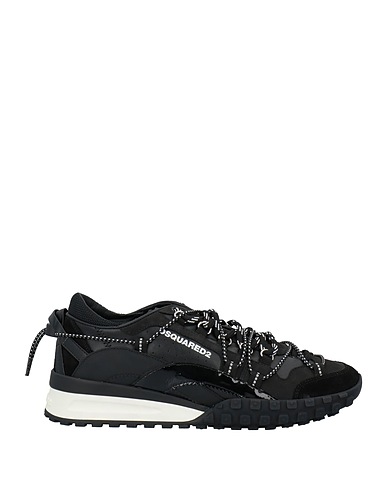 DSQUARED2 Sneakers Black Calfskin, Textile fibres