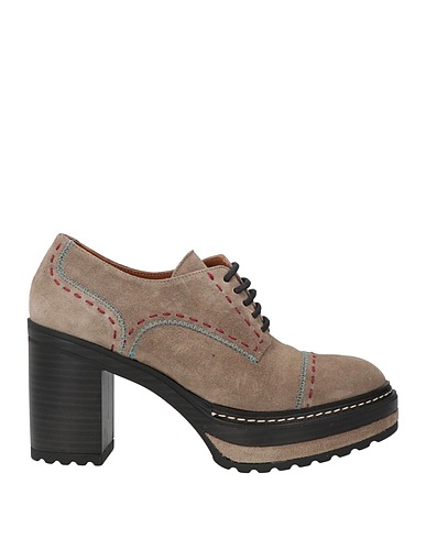PONS QUINTANA Laced shoes Khaki Leather