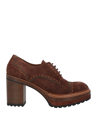 PONS QUINTANA Laced shoes Chocolate brown Leather