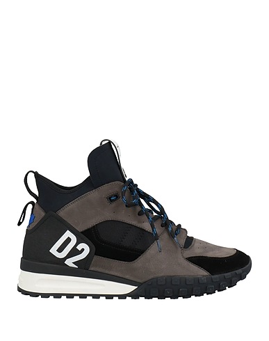 DSQUARED2 Sneakers Grey Leather, Textile fibers