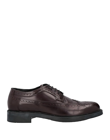 TRIVER FLIGHT Laced shoes Chocolate brown Leather