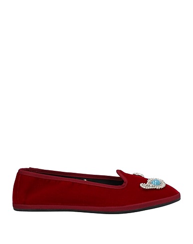 GIANNICO Loafers Red Textile fibres