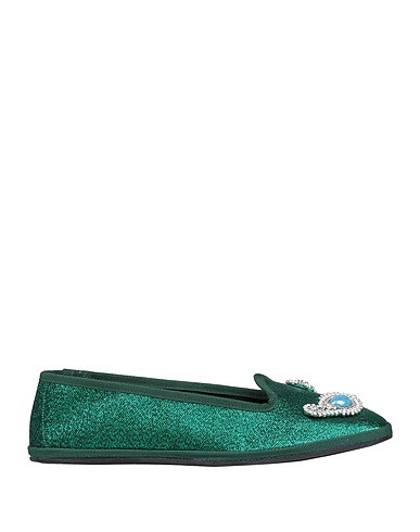 GIANNICO Loafers Green Textile fibres