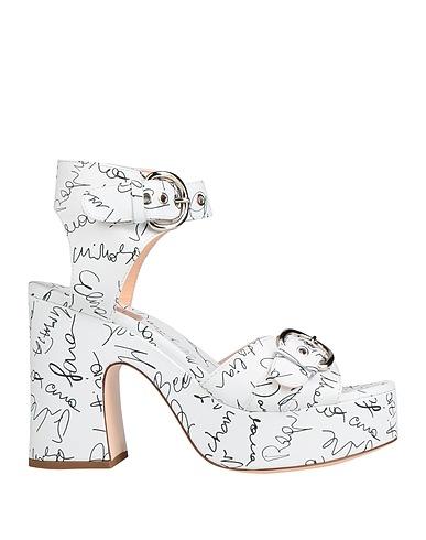 AGL Sandals White Soft Leather