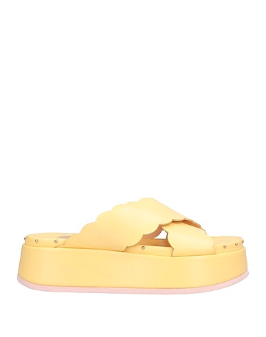 AGL Sandals Pastel yellow Soft Leather