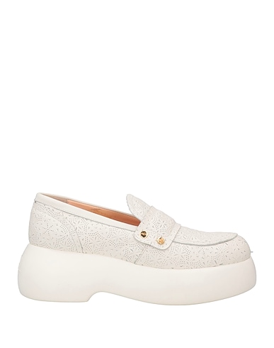AGL Loafers White Soft Leather