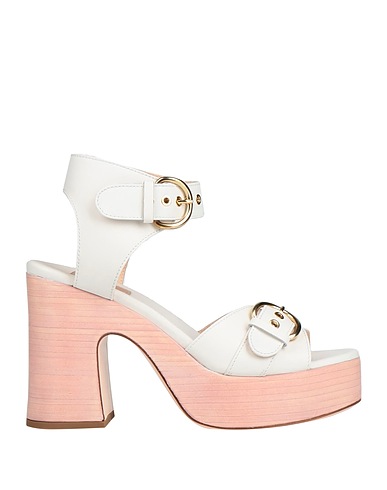 AGL Sandals White Soft Leather