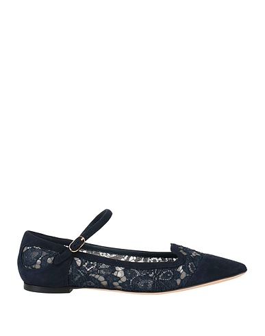 DOLCE&GABBANA Loafers Midnight blue Leather, Textile fibres