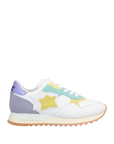 ATLANTIC STARS Sneakers White Textile fibres, Soft Leather
