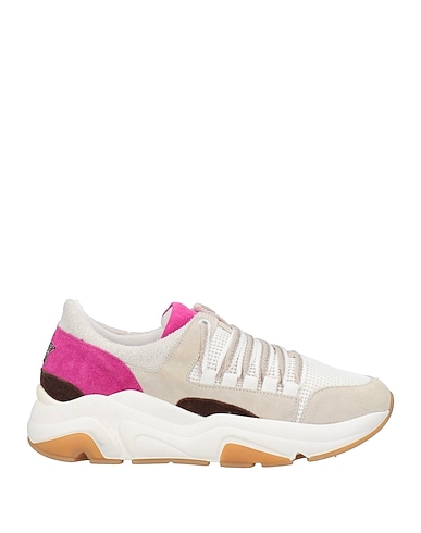 LORENA ANTONIAZZI Sneakers White Textile fibers, Leather, Swarovski® Crystal