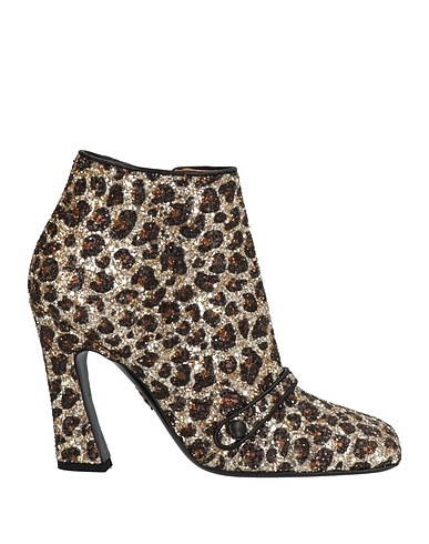 DSQUARED2 Ankle boot Beige Leather, Textile fibres