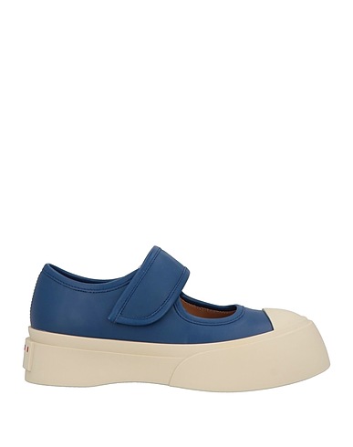 MARNI Ballet flats Navy blue Soft Leather