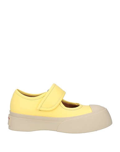 MARNI Ballet flats Pastel yellow Soft Leather