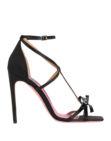 DSQUARED2 Sandals Black Textile fibres, Soft Leather