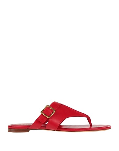 TOD'S ソング・サンダル レッド 牛革（カーフ）