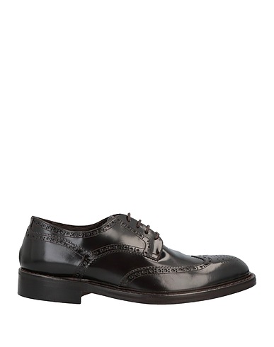 RICHARD OWE'N Laced shoes Dark brown Soft Leather