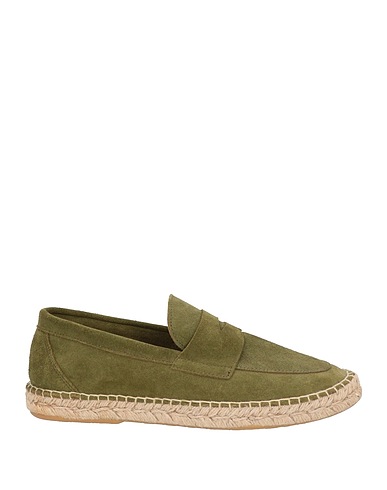 ABARCA Espadrilles Militärgrün Leder