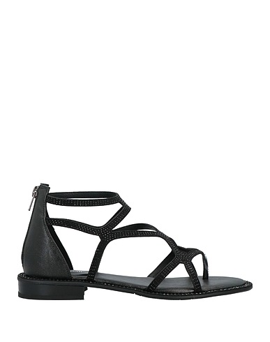 LAURA BIAGIOTTI Flip flops Black Textile fibres