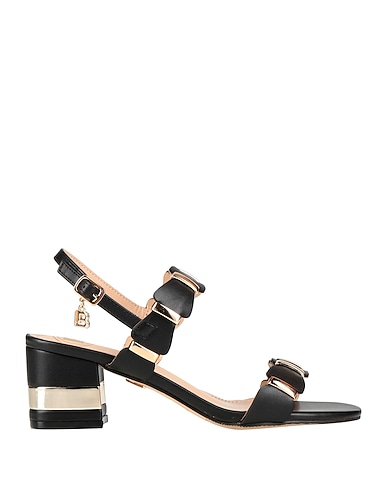 LAURA BIAGIOTTI Sandals Black Textile fibres