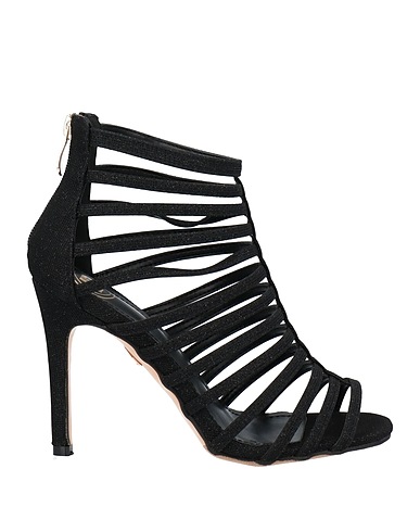 LAURA BIAGIOTTI Sandals Black Textile fibres