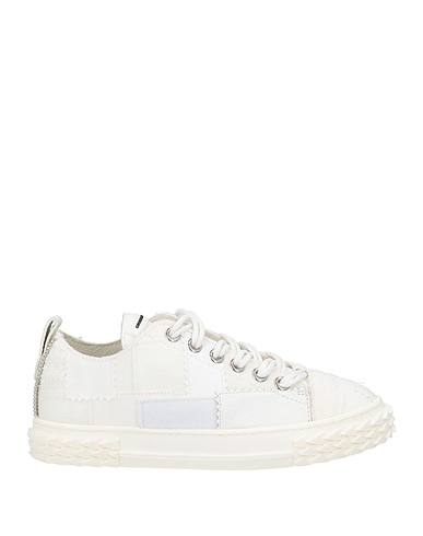 GIUSEPPE ZANOTTI Sneakers White Soft Leather, Textile fibers