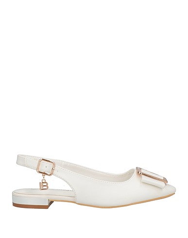 LAURA BIAGIOTTI Ballet flats White Textile fibers