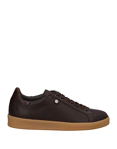POLLINI Sneakers Dark brown Calfskin