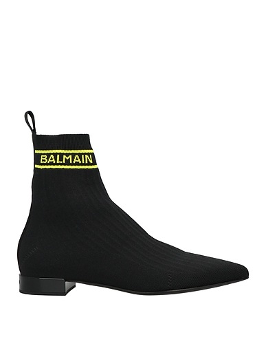 BALMAIN Ankle boot Black 90% Polyester, 6% Polyamide, 4% Elastane