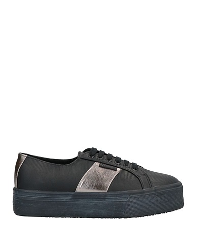 SUPERGA Sneakers Black Rubber, Textile fibers