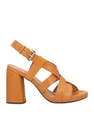 GEOX Sandals Camel Soft Leather