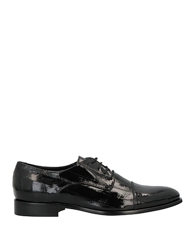ROBERTO BOTTICELLI Laced shoes Black Eelskin