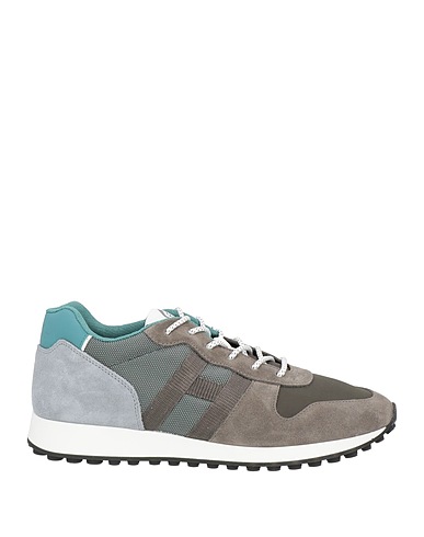 HOGAN Sneakers H86RUN Grau Leder, Gewebefasern