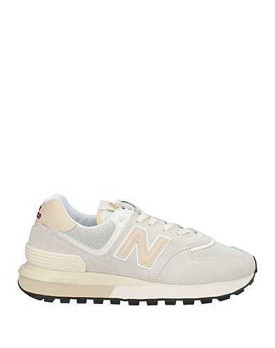 NEW BALANCE Sneakers Light grey Leather, Textile fibers