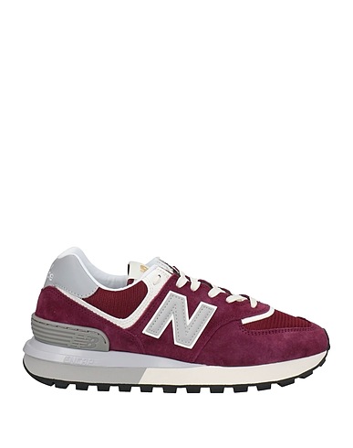 NEW BALANCE Sneakers Burgundy Leather, Textile fibers