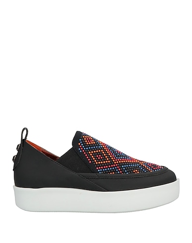 ALEXANDER SMITH Sneakers Black Soft Leather, Textile fibres