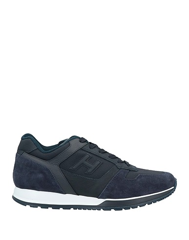 HOGAN Sneakers Midnight blue Soft Leather, Textile fibers
