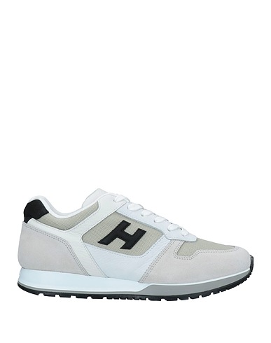 HOGAN Sneakers Ivory Soft Leather, Textile fibers