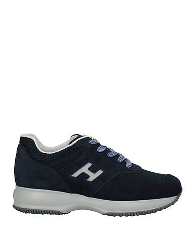 HOGAN Sneakers Midnight blue Soft Leather, Textile fibres