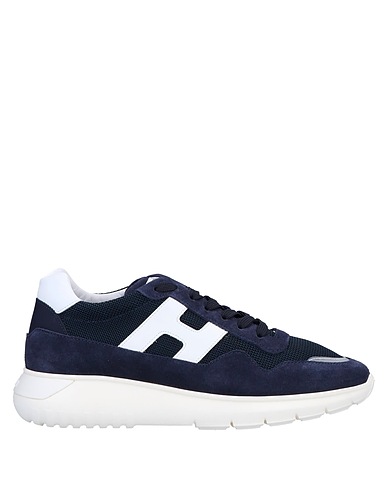HOGAN Sneakers Midnight blue Textile fibres, Soft Leather