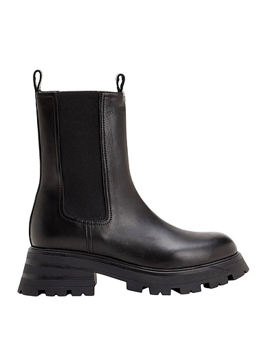 8 by YOOX Ankle boot CHUNKY CHELSEA BOOTS Black 100% Calfskin