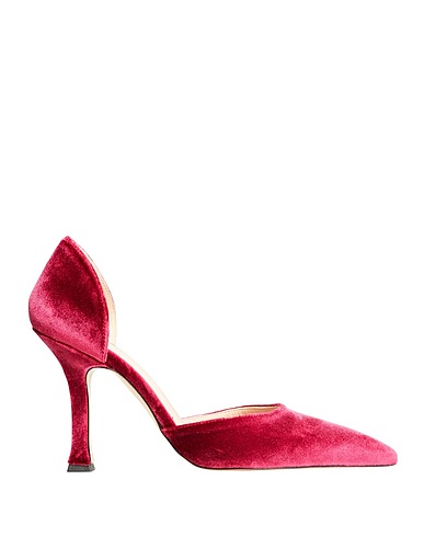 8 by YOOX Pump VELVET PUMPS Garnet 100% Textile fibers