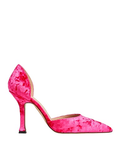 8 by YOOX Pump VELVET PUMPS Fuchsia 100% Textile fibers