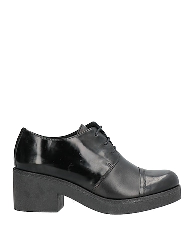 MERCANTE DI FIORI Laced shoes Black Soft Leather