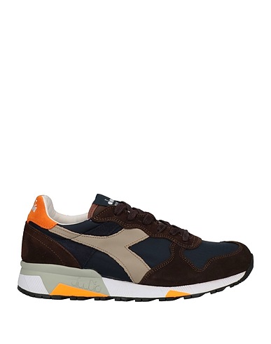 DIADORA HERITAGE Sneakers Dark brown Soft Leather, Textile fibers