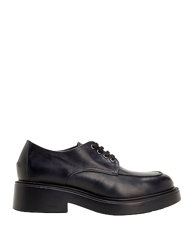 LEONARDO PRINCIPI Laced shoes Black 100% Calfskin