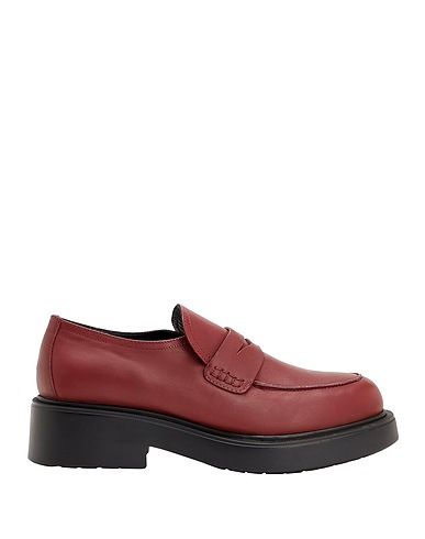 LEONARDO PRINCIPI Loafers Burgundy 100% Calfskin