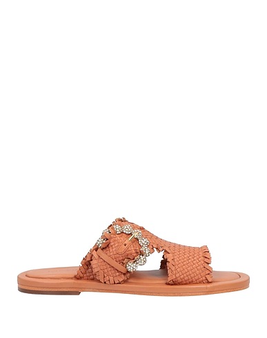 EMANUÉLLE VEE Sandals Tan Soft Leather