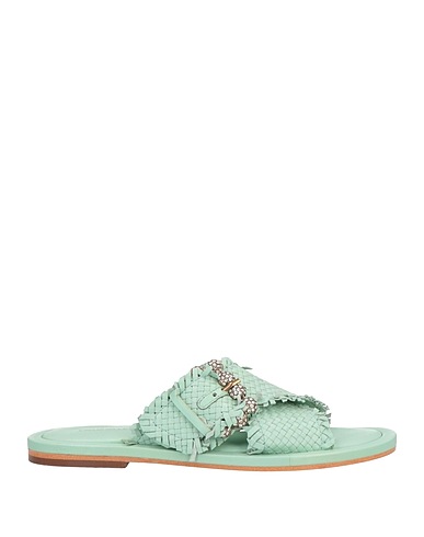 EMANUÉLLE VEE Sandals Light green Soft Leather