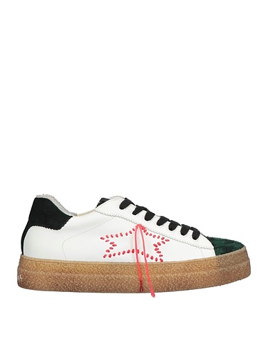 ISHIKAWA Sneakers Dark green Leather, Textile fibres